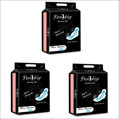 First drop XXL Maxi Regular Super Soft Cotton (pack of 3) Sanitary Pad(Pack of 3)