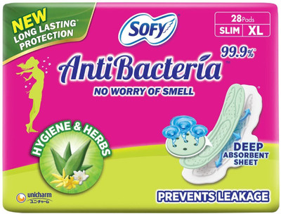 SOFY Anti Bacteria Extra Large XL 290mm - 28 Pcs Sanitary Pad