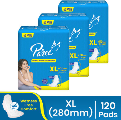 Paree Dry Feel XL with Leakage Protection & Quick Absorbption Sanitary Pad(Pack of 120)