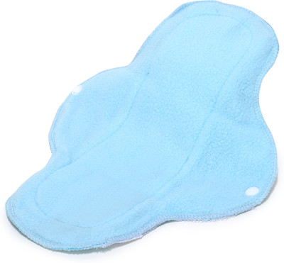 CareDone Cloth Period Pads Washable Napkin for Heavy Flow with Wings. (Pack of 2,Blue) Sanitary Pad(Pack of 2)