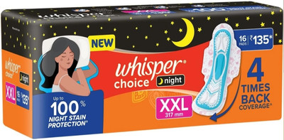Whisper Choice Night XXL 16 Pads Sanitary Pad