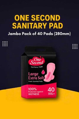 purepanda Women's Sanitary Pads XXL Day & Night Protection 320mm Pad Size with Wings 40PC Sanitary Pad