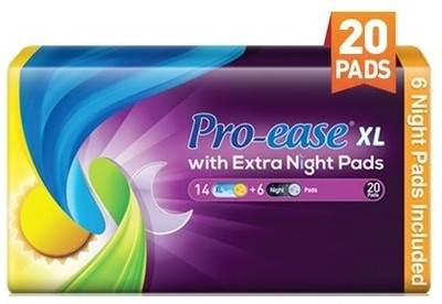 Pro-ease XL with Extra Night (14+6) Sanitary Pad
