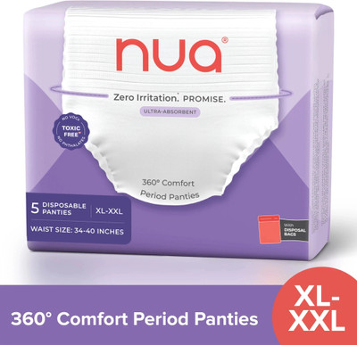 Nua Comfort Disposable Period Panties XL-XXL | Ultra-Absorbent | Sanitary Pad(Pack of 5)