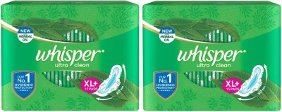 Whisper Ultra Hygiene + Comfort XL+ 317 mm - 15x2 Pcs Sanitary Pad(Pack of 2)