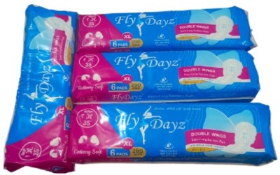 flydayz Sanitary Pad Double Wings XL Extra Long With Combo Sanitary Pad(Pack of 4)