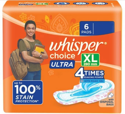 Whisper Choice ultra XL 280mm (6 pads) Sanitary Pad