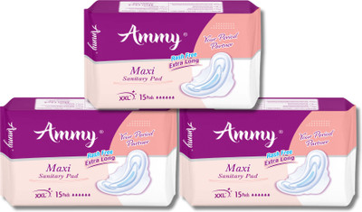 Ammy Maxi Extra Long XXL Sanitary Pad(Pack of 45)
