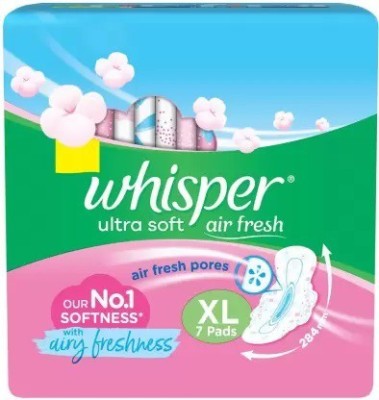 Whisper ultra soft air fresh XL - 7 Pads Sanitary Pad(Pack of 7)