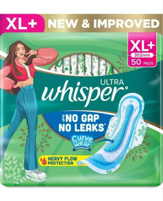 Whisper ULTRA CLEAN SANITARY PADS FOR WOMEN XL PLUS - 50 PAD Sanitary Pad