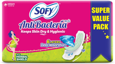 SOFY Antibacteria Sanitary Pad(Pack of 48)