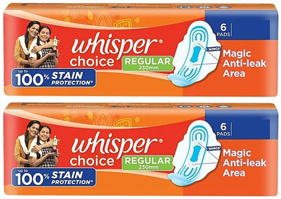 Whisper choice REGULAR 230 mm - 6x2 Pcs Sanitary Pad(Pack of 2)