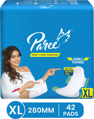 Paree Dry Feel XL Sanitary Pads for Women with Leakage Protection & Quick Absorbption Sanitary Pad(Pack of 42)