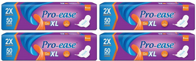 Pro-ease Go XL 50mm EXTRA Longer - 6+6+6+6 Pcs Sanitary Pad(Pack of 4)