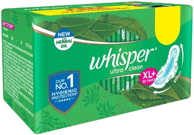 Whisper Ultra Clean XL Plus Sanitary Pad pack-1 (Pack of 30) Sanitary Pad(Pack of 30)
