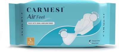 Carmesi Air Feel With Dual Airflow Pores | Rash Free & Ultra Thin | 40 L Sanitary Pad