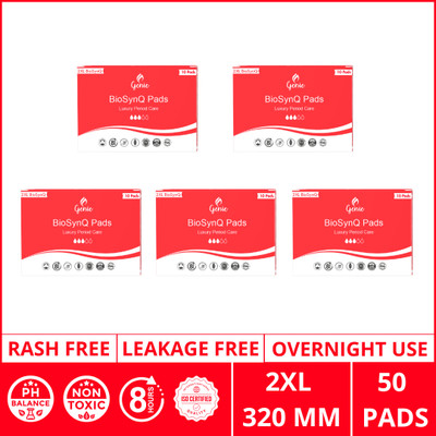 Genie Pads Genie BioSynQ 2XL Pads Pack of 50 Sanitary Pad(Pack of 50)