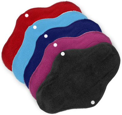 AAKAV Eco-Flow Reusable Colorfull Cloth Sanitary Pads Sanitary Pad(Pack of 5)