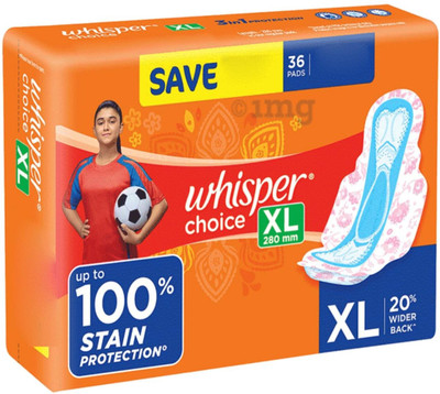 Whisper Choice XL 280 MM - 36 Pads Sanitary Pad