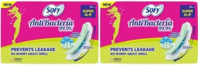 SOFY AntiBacteria Super XL+30+30 ultra slim ( pack of 2 ) Sanitary Pad(Pack of 2)