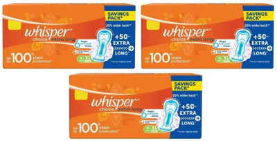 Whisper choice extra long XL - 18x3 Pcs Sanitary Pad(Pack of 3)