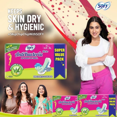 SOFY SSOFY PADS XL 48 PACK OF 1 (48 PADS) Sanitary Pad(Pack of 48)
