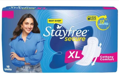 STAYFREE Secure Cottony Comfort Extra Large- XL-18 Sanitary Pad