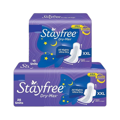 STAYFREE Dry-Max All Night Ultra-Dry A Sanitary Pad(Pack of 42)
