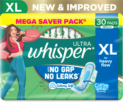 Whisper Ultra Hygiene+Comfort XL Heavy Flow Sanitary Pad(Pack of 30)