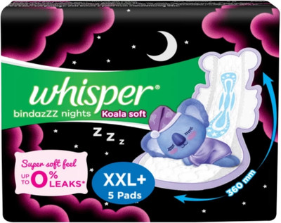 Whisper bindazzz night koala soft XXL+5 ( Pack of 1 ) Sanitary Pad