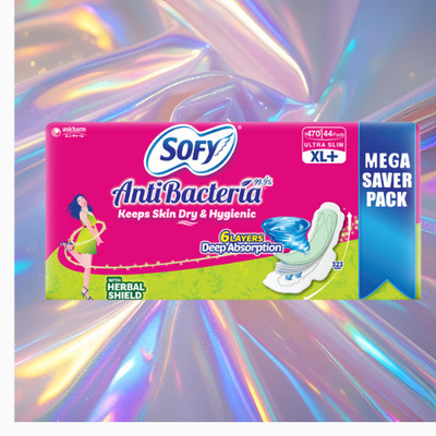 SOFY overnight antibacterial Sanitary Pad(Pack of 44)