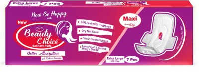 Beauty Choice Dry Net Cover, Soft Feel & Better Absorption upto 12hrs - XL, 280mm (7pads) Sanitary Pad(Pack of 28)