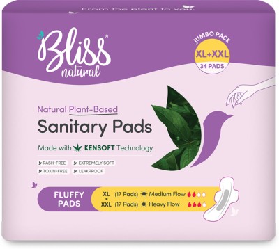 BlissNatural Rash Free Ultra Soft XL-17,XXL-17 Sanitary Pad(Pack of 34)