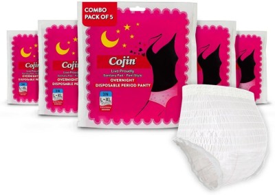 Cojin Disposable sanitary panties for overnight use Combo of 5 (15 Nos.) Sanitary Pad(Pack of 15)