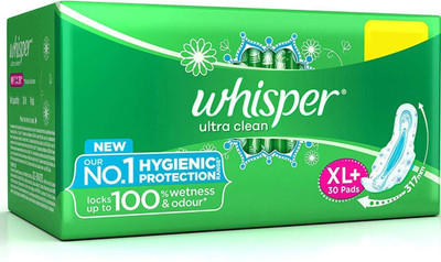 Whisper Ultra Clean XL+ (30Pads) *--* (Pack of 1) Sanitary Pad
