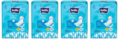 Bella Classic Comfort Maxi Softi Sanitary Napkins 20pcs x pack of 4 Sanitary Pad(Pack of 4)