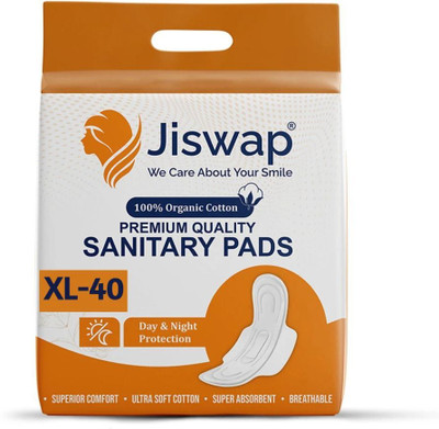 Jiswap Soft & Rash Free XL Sanitary Pads, Absorption For Heavy Flow - 40 Pads Sanitary Pad(Pack of 40)