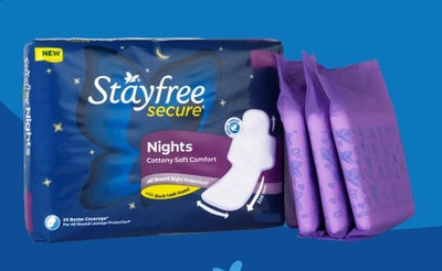 STAYFREE SECURE NIGHTS COTTONY SOFT COMFORT XL ALL ROUND PROTECTION Sanitary Pad(Pack of 40)