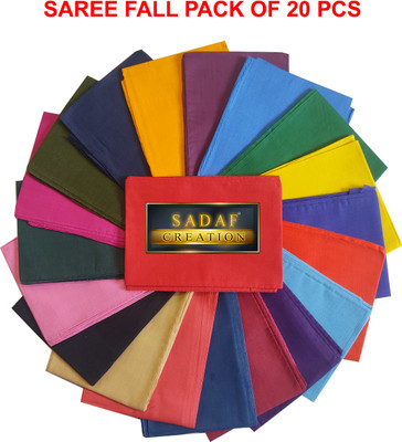 sadaf creation Multicolour Special saree Fall Pack Of 20 Pcs Pure Cotton Saree Falls(Multicolor)