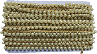 MARUTI KRUPA ENTERPRISE MAKE 10 MM white BEADS 9 meter Lace Reel(Pack of 1)
