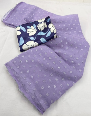 Dhanlaxmi CreationLLP Woven, Dyed, Solid/Plain Bollywood Georgette Saree(Purple)