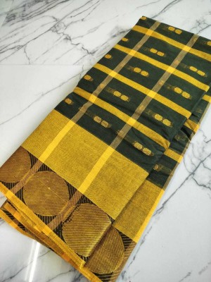 Dutta Printed Tant Pure Cotton Saree(Yellow)