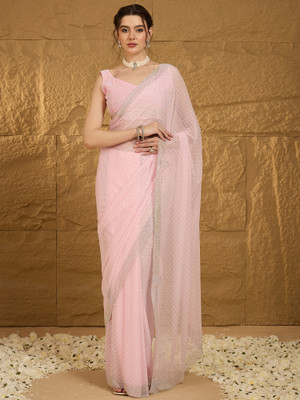 Tasrika Embellished Bollywood Chiffon Saree(Pink)