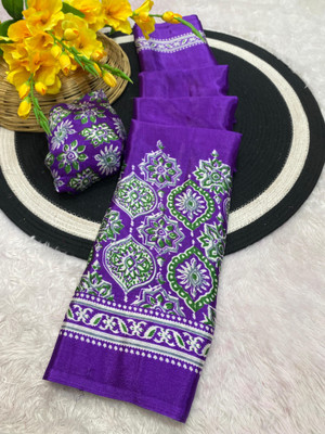 Clever Clothing Printed, Paisley Daily Wear Silk Blend, Dupion Silk Saree(Yellow)