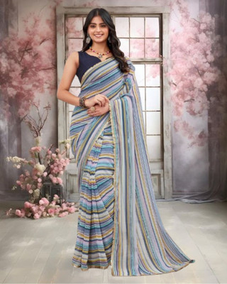 Jayu Printed Bollywood Georgette Saree(Blue)