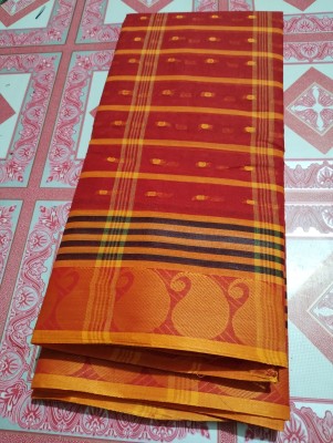 Dutta Woven Tant Pure Cotton Saree(Gold)