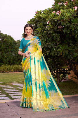 Aarunika SBT Digital Print Bollywood Art Silk Saree(Light Blue)