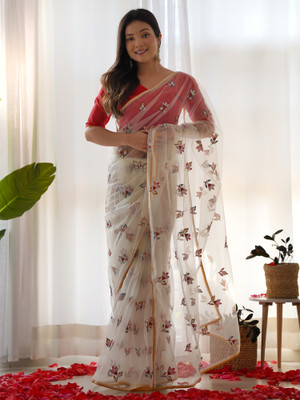 Sareemall Embellished Bollywood Net Saree(Yellow)