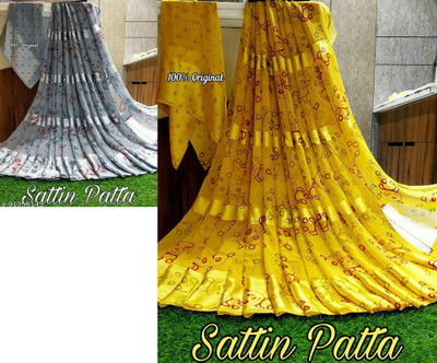 Sita Printed Bollywood Georgette Saree(Pack of 2, Yellow)