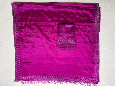 rudraCreation Dyed Bollywood Chiffon Saree(Purple)